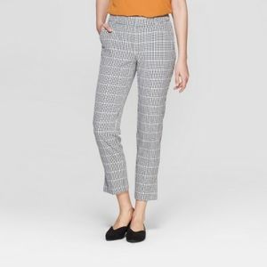 NWT Plaid Skinny Ankle Pants
